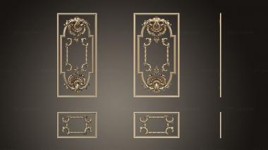 Doors (Door onlays in baroque, DVR_0423) 3D models for cnc